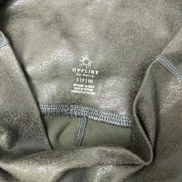 Offline By Aerie High Waist Olive Crackle Set Size Small Activewear Athleisure - Picture 11 of 15